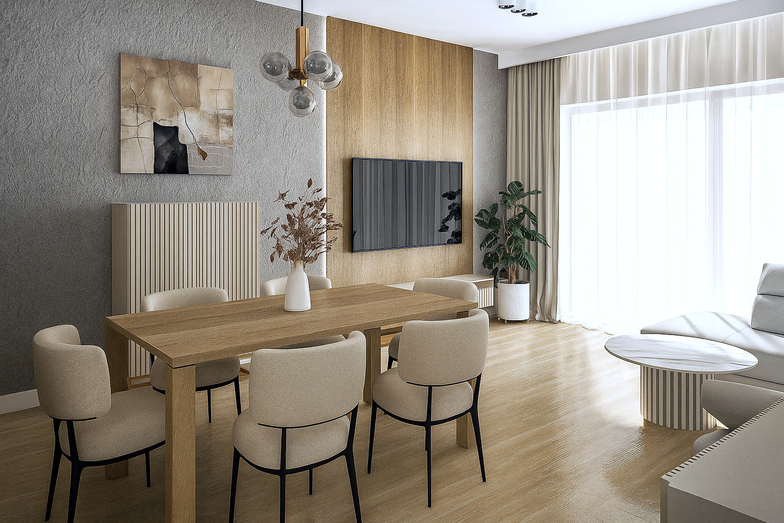 projekt wnętrz domu pasywnego